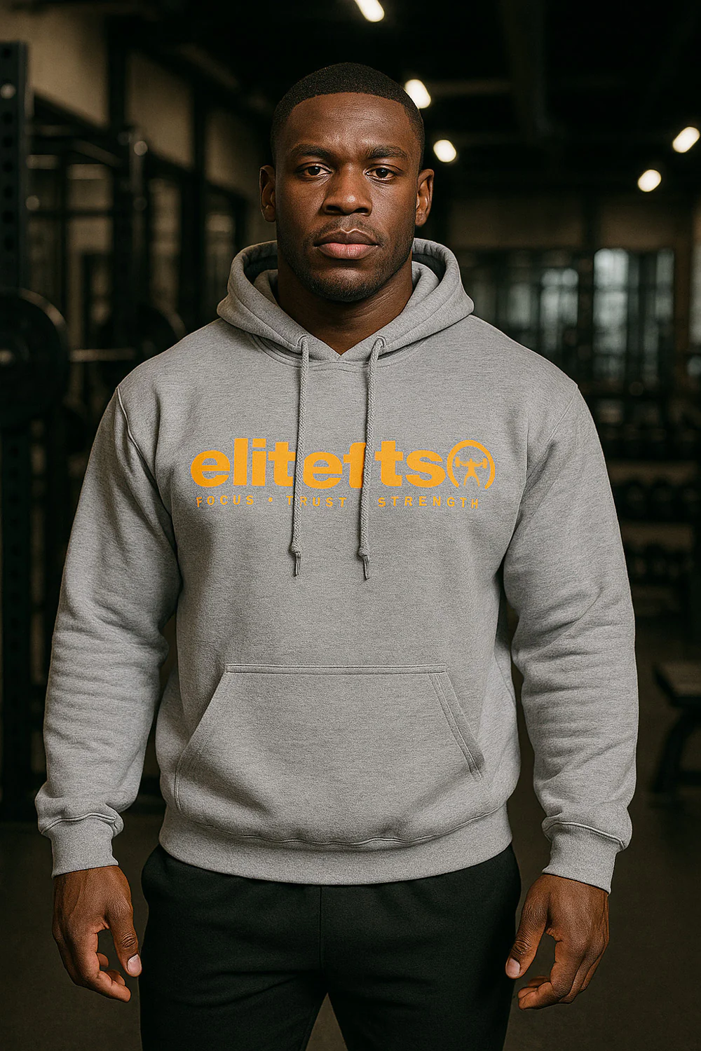 elitefts Tagline Gold Hoodie - Image 4