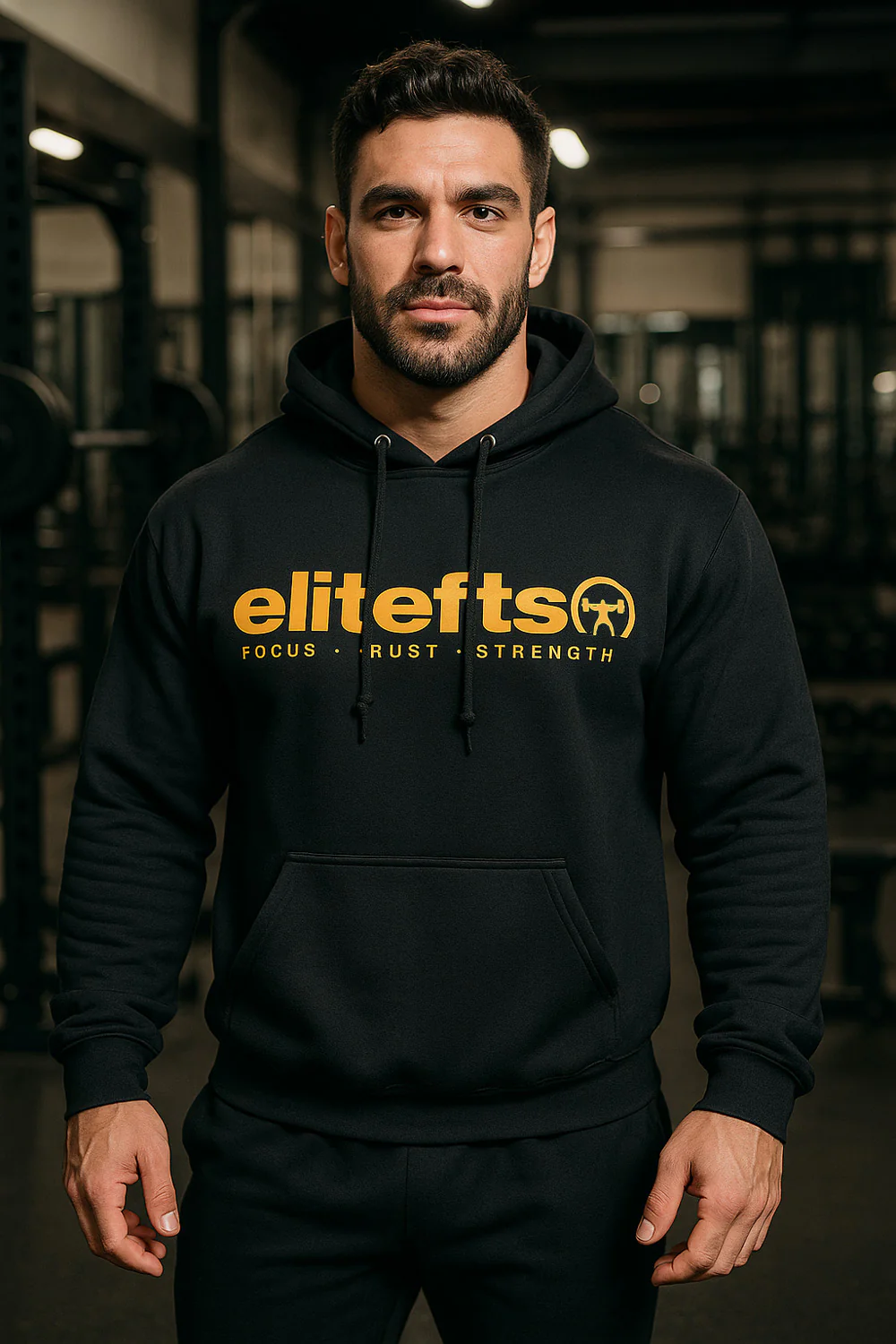 elitefts Tagline Gold Hoodie - Image 5