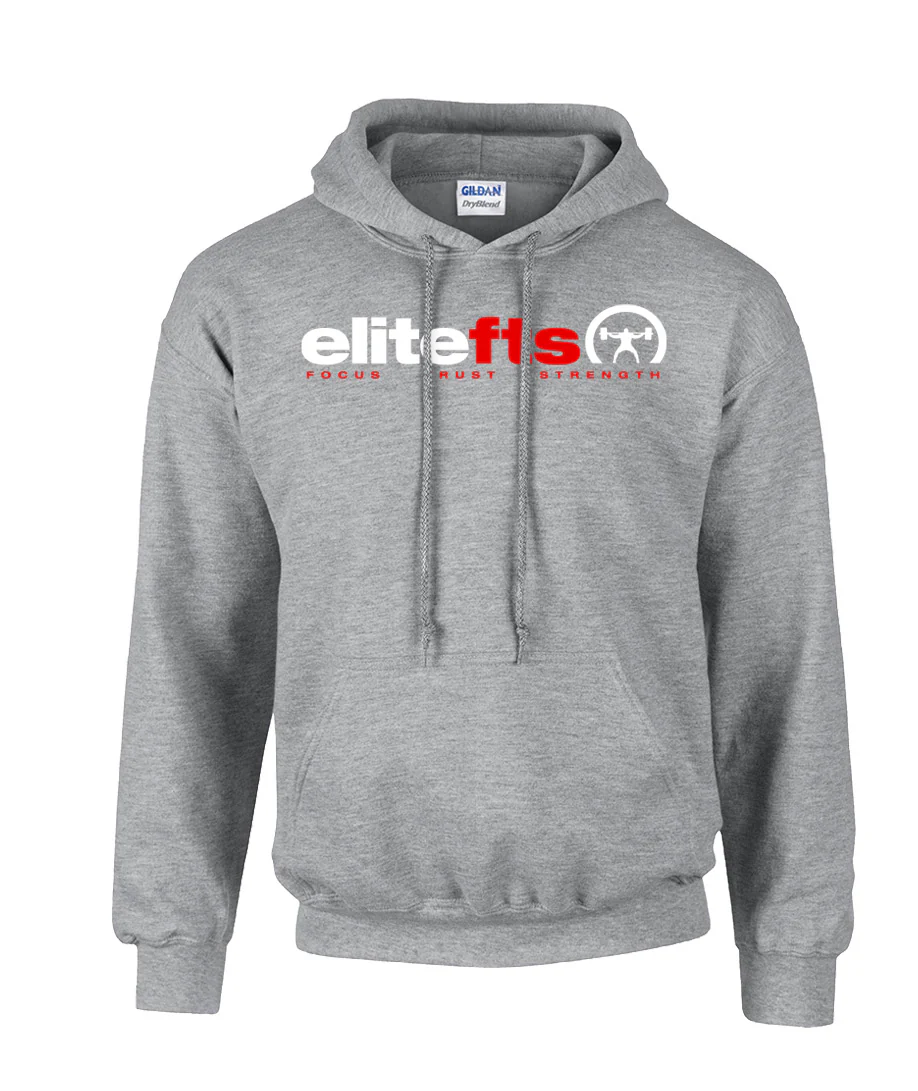 elitefts Tagline Red White Hoodie - Image 3