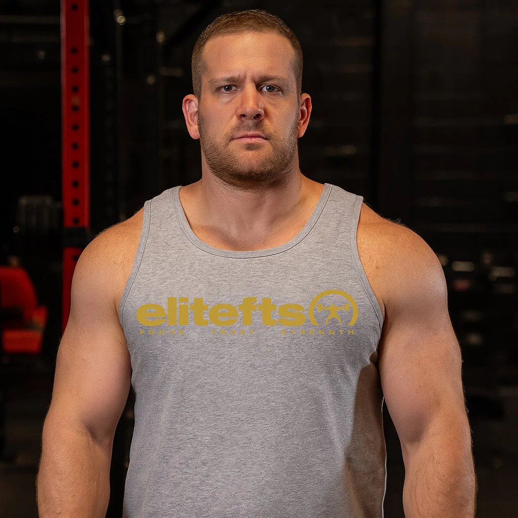 elitefts Tagline Vegas Gold Tank Top - Image 6