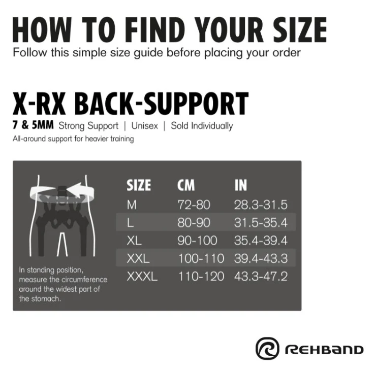 Rehband X-Rx Back Support 7mm Black - Image 4